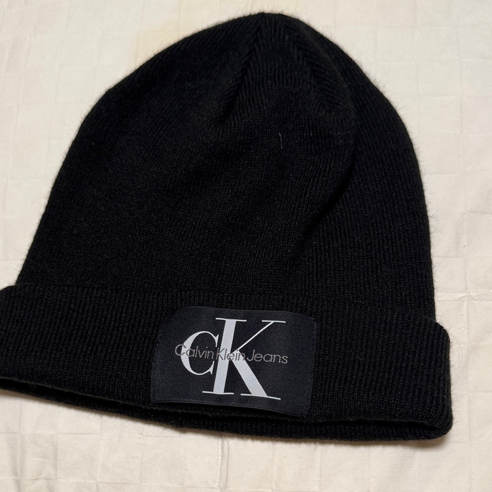 Calvin Klein Black Knit Beanie